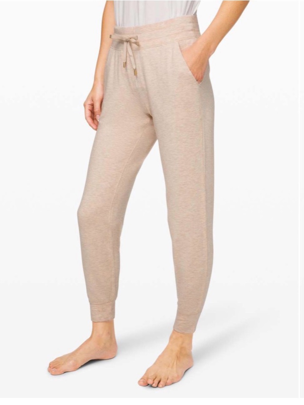 Lululemon Warm Down Jogger in Heathered Cashew Tan Size 4 Modal - Terry W5CG1S